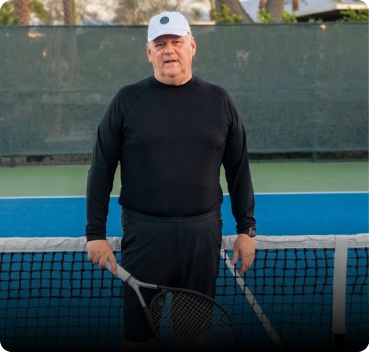 John Almoslino on court